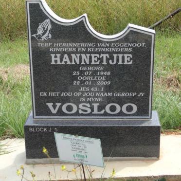 VOSLOO Johanna Jacomina 1948-2009