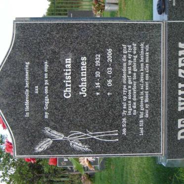 WILZEM Christian Johannes, de 1932-2006