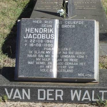 WALT Hendrik Jacobus, van der 1961-1980