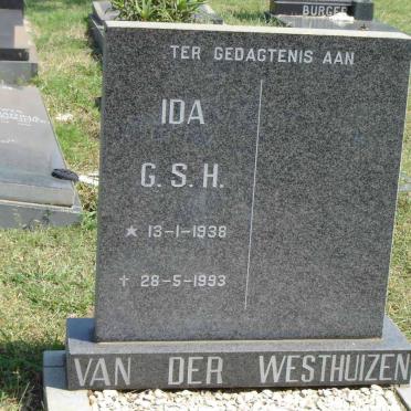 WESTHUIZEN Ida G.S.H., van der 1938-1993