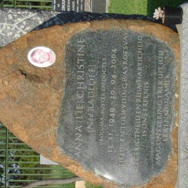 WOLFAARDT Anna Christine nee RADLOFF 1949-2004