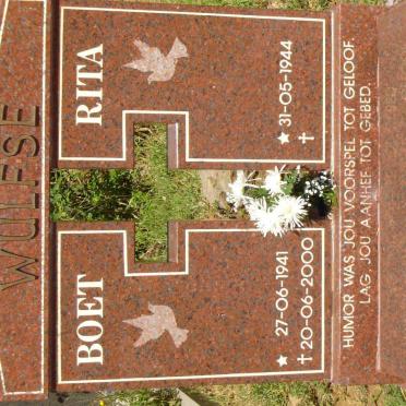 WULFSE Boet 1941-2000 &amp; Rita 1944-