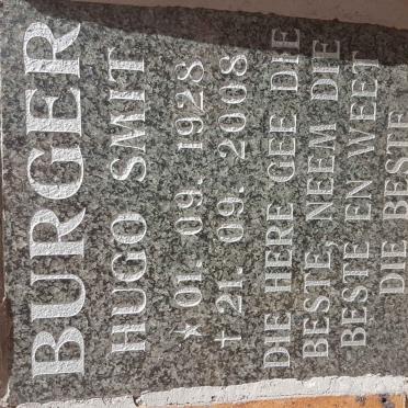 BURGER Hugo Smit 1928-2008