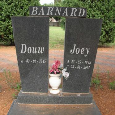 BARNARD Douw Gerbrand 1945- &amp; Johanna Helena Maria THERON 1948-2013