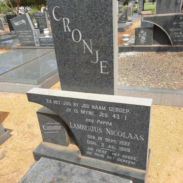 CRONJE Lambertus Nicolaas 1937-1969