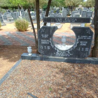 EEDEN Rudolph Andries, van 1928-2011 &amp; Hester Adina 1933-1995