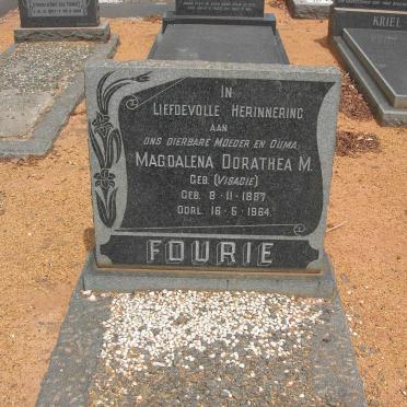 FOURIE Magdalena Dorathea M. nee VISAGIE 1887-1964