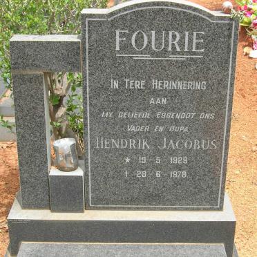FOURIE Hendrik Jacobus 1928-1978