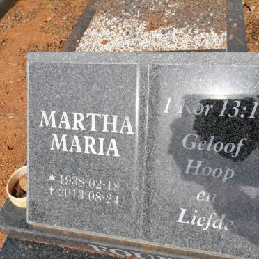 FOURIE Martha Maria 1938-2013