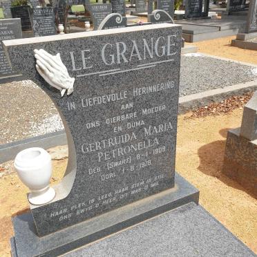 GRANGE Gertruida Maria Petronella, le nee SWART 1909-1978
