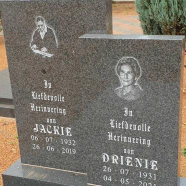 GRANGE Johannes Jacobus, le 1932-2019 &amp; Hendrina Magaretha 1931-2021