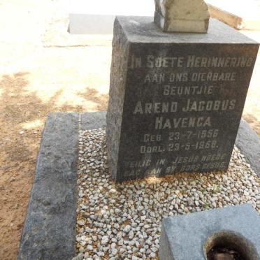HAVENGA Arend Jacobus 1956-1958
