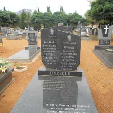 LINDEQUE Hendrik Christiaan 1930-2010 &amp; Susanna Johanna ROOS 1932-2021