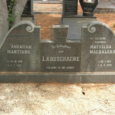 LABUSCHAGNE Abraham Martinus 1916-1986 &amp; Mathilda Magdalena 1913-1979