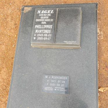 NAGEL Phillippus Martinus 1945-2001 :: KOEKEMOER M.J. 1971-2021