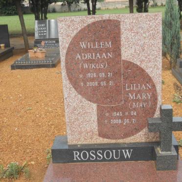 ROSSOUW Willem Adriaan 1926-2008 &amp; Lilian Mary 1945-2008
