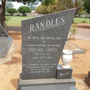 RANDLES Theunis Louis 1911-1978