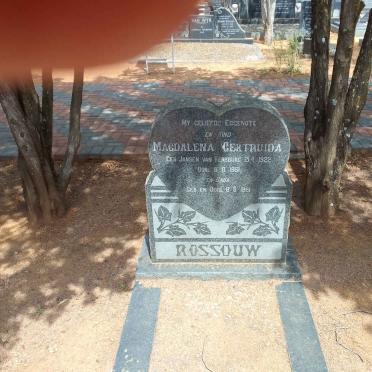 ROSSOUW Magdalena Gertruida nee JANSEN VAN RENSBURG 1922-1961 :: ROSSOUW Baba 1961-1961