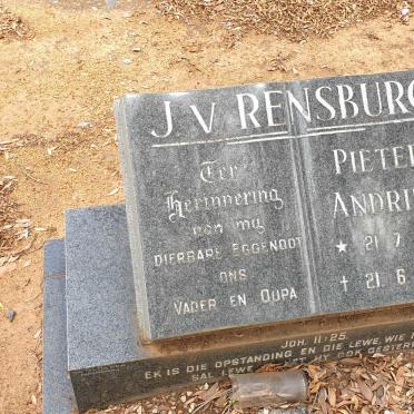 RENSBURG Pieter Andries, J.v. 1918-1979
