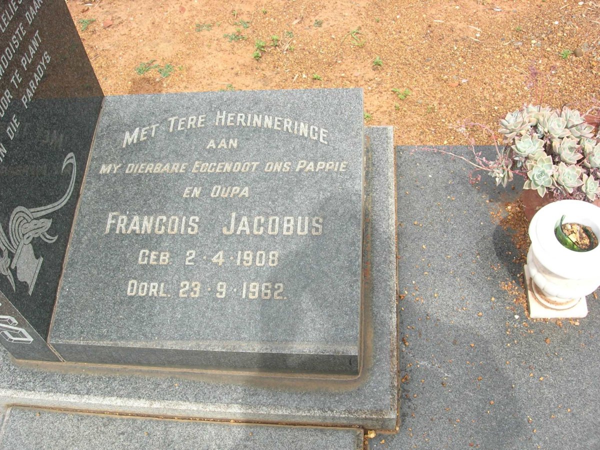 ROOS Francois Jacobus 1908-1962 &amp; Elizabeth 1909-1980