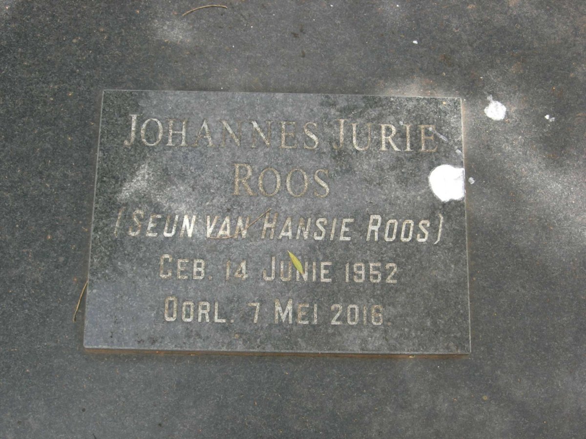 ROOS Johannes Jurie 1952-2016