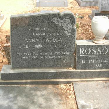 ROSSOUW Pieter Andries 1922-1977 &amp; Anna Jacoba 1926-2005 