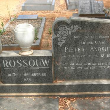 ROSSOUW Pieter Andries 1922-1977 &amp; Anna Jacoba 1926-2005
