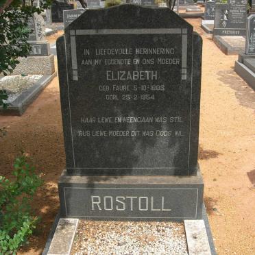 ROSTOLL Elizabeth nee FAURE 1883-1954