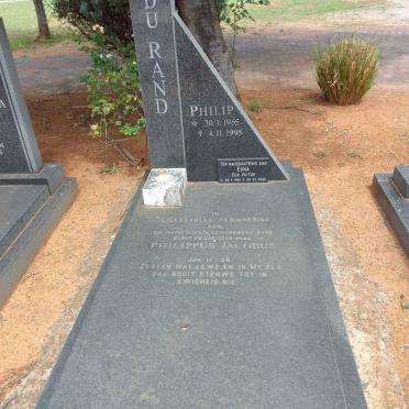 RAND Philippus Jacobus, du 1965-1995 &amp; Edna VICTOR 1960-2009