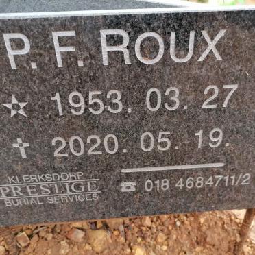 ROUX P.F. 1953-2020
