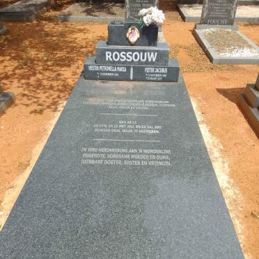 ROSSOUW Pieter Jacobus 1946-2017 &amp; Hester Petronella Maria 1948-
