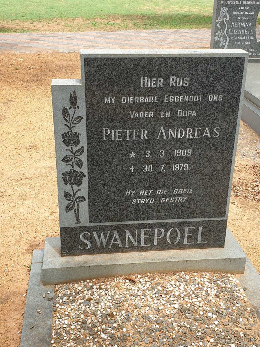 SWANEPOEL Pieter Andreas 1909-1979