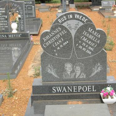 SWANEPOEL Johannes Christoffel 1944- &amp; Maria Isabella 1945-2016