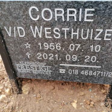 WESTHUIZEN Corrie, v.d. 1956-2021