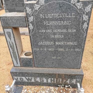 WESTHUIZEN Jacobus Marthinus, v.d. 1932-1952