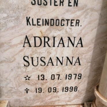 WESTHUIZEN Adriana Susanna, van der 1979-1998