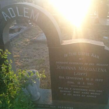 ADLEM Thomas David 1917-1970 &amp; Johanna Magdalena STRYDOM 1920-1967