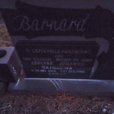 BARNARD Adriana Johanna Catharina 1928-2005