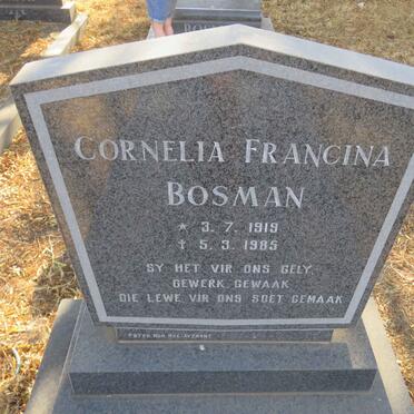 BOSMAN Cornelia Francina 1919-1985