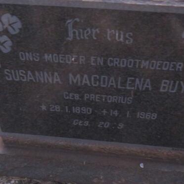 BUYS Susanna Magdalena nee PRETORIUS 1890-1968