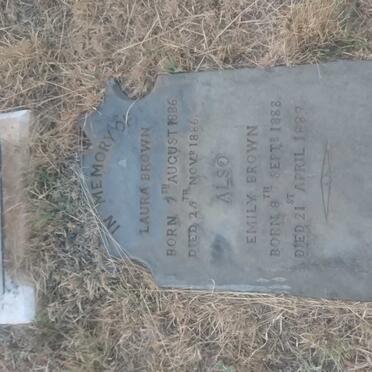 BROWN Laura 1886-1886 :: BROWN Emily 1888-1889