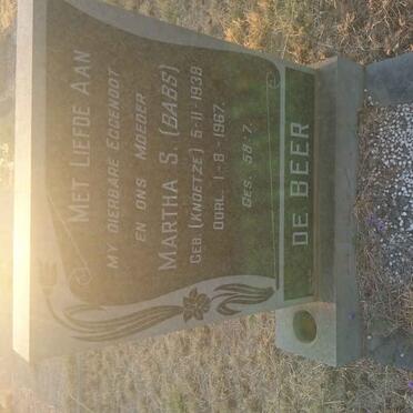 BEER Martha S., de nee KNOETZE 1938-1967