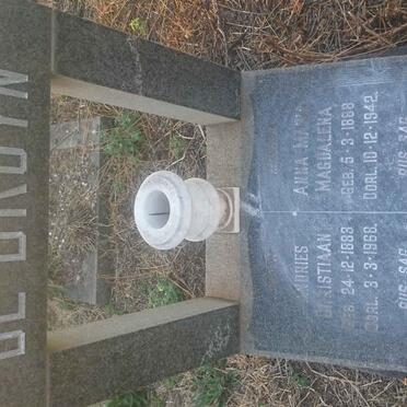 BRUYN Andries Christiaan, de 1883-1968 &amp; Anna Maria Magdalena 1888-1942