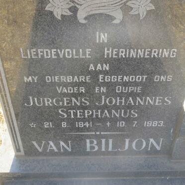 BILJON Jurgens Johannes Stephanus, van 1941-1983