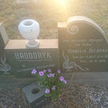 BROODRYK Cornelia Suzarah nee DU PLOOY 1903-1976