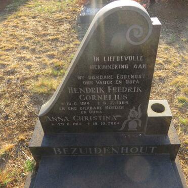 BEZUIDENHOUT Hendrik Frederik Cornelius 1914-1984 &amp; Anna Christina 1914-2004