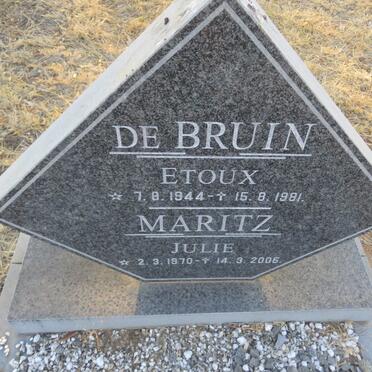 BRUIN Etoux, de 1944-1981 :: MARITZ Julie 1970-2005