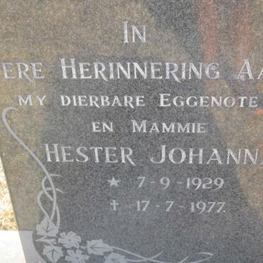 BEER Hester Johanna, de 1929-1977