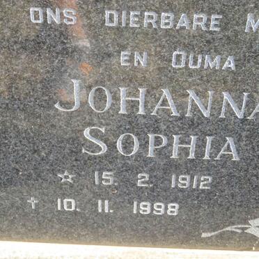CRONJE Johanna Sophia 1912-1998