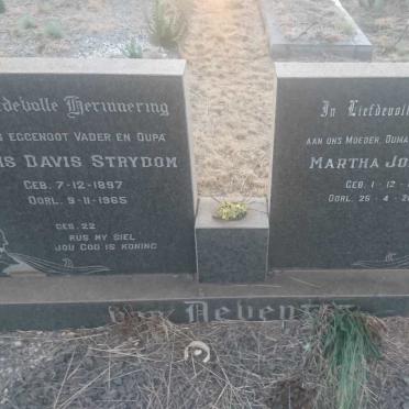 DEVENTER Louis David Strydom, van 1897-1965 &amp; Martha Johanna 1901-2002